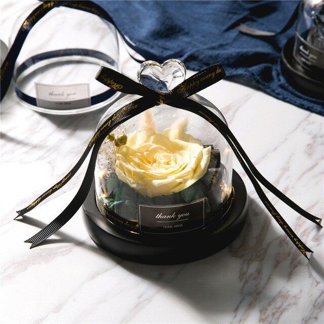 Captivating Glass Rose Lamp in Elegant Dome - A Cherished Emblem of Love