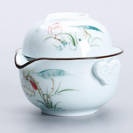 Sky Blue Elegance: Traditional Chinese Kung Fu Tea Set Collection