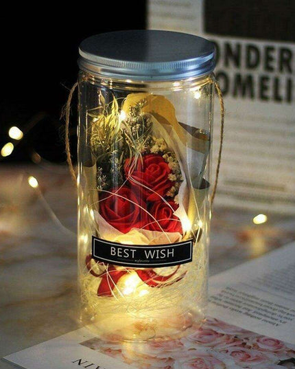 Timeless Elegance Glass Rose Showcase - A Symbol of Love and Grace