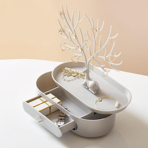 QM Newly Antlers Jewelry Rack Earrings Necklace Ring Bracelet Fashion Deer Jewelry Cases &amp; Display Stand Tray Tree Storage Gifts-0-Très Elite-A-Très Elite