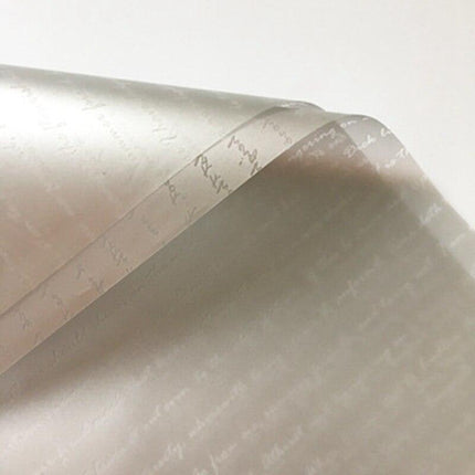 Elegant Waterproof Floral Wrap Set - 20 Gift Sheets with Alphabet Design