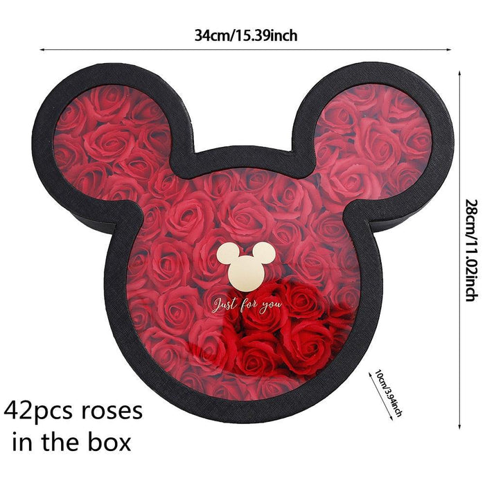 Everlasting Rose Soap Flower Heart Box
