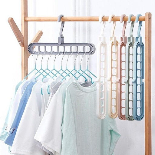 Elegant Multi-port Wardrobe Organizer Set - Stylish Hanger Collection with Luxe Color Options