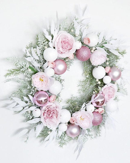 Joyful Holiday Elegance Christmas Wreath: Exquisite Door Decor