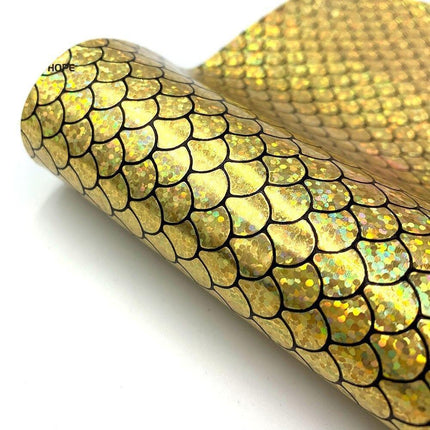 Holographic Mermaid Faux Leather - Ultimate DIY Essential for Creators