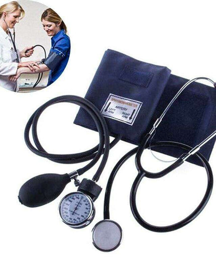 Home Blood Pressure Monitoring Set with Stethoscope and Adjustable Nylon Cuff