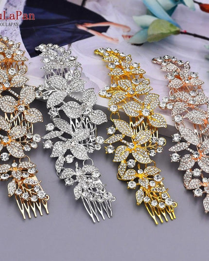 Glamorous Indian Bridal Rhinestone Tiara and Floral Hairpiece Collection for Wedding Splendor