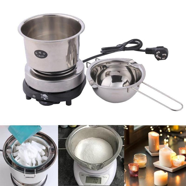 Premium Stainless Steel Wax Melting Kit for Creative Soap and Candle Crafting