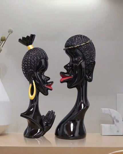 Chic Black Resin Love Sculptures for Elegant Home Decor