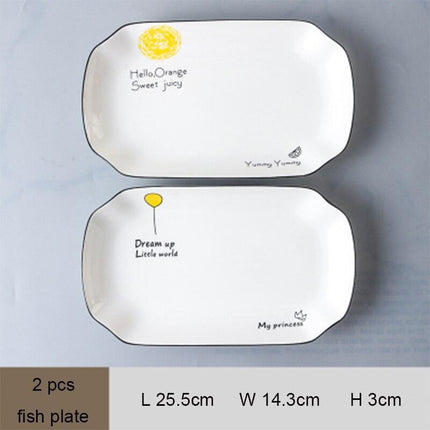 Nordic Charm Ceramic Dining Set - Contemporary Tableware Collection