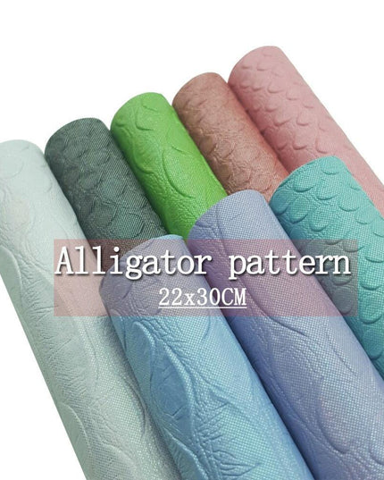Exquisite Alligator Pattern Vegan Leather Crafting Sheets - Premium DIY Essentials