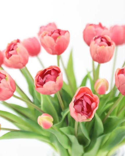 Luxe Artificial Tulip Display - Stunning 40CM Faux Floral Arrangement for Elegant Home Accents