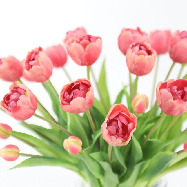 Luxe Artificial Tulip Display - Stunning 40CM Faux Floral Arrangement for Elegant Home Accents