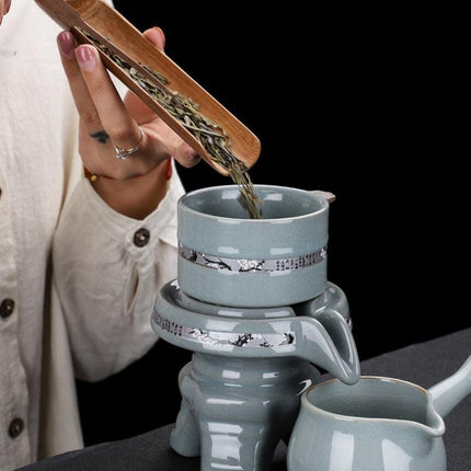 Transform Your Tea Ritual with the Exquisite Ge Yao Ceramic Tea Set: A Must-Have for Tea Enthusiasts