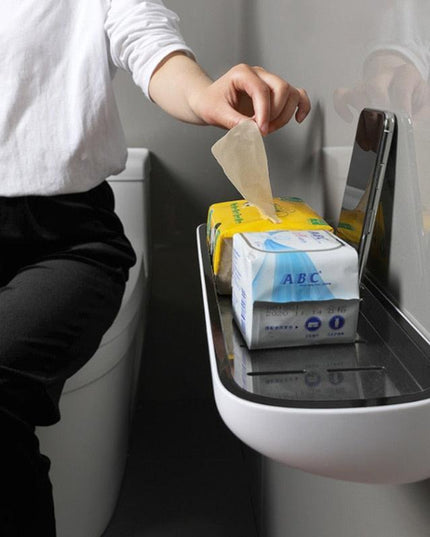 Compact Moisture-Resistant Wall Shelf Organizer for Bathroom and Kitchen - Simple Installation Solution