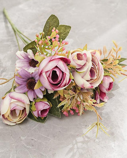 Chic Faux Pink Rose Arrangement - Effortless Home Style Upgrade