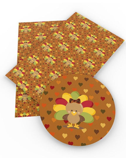 Fall-Inspired Premium Vegan Leather - Versatile DIY Crafting Material for Creative Projects