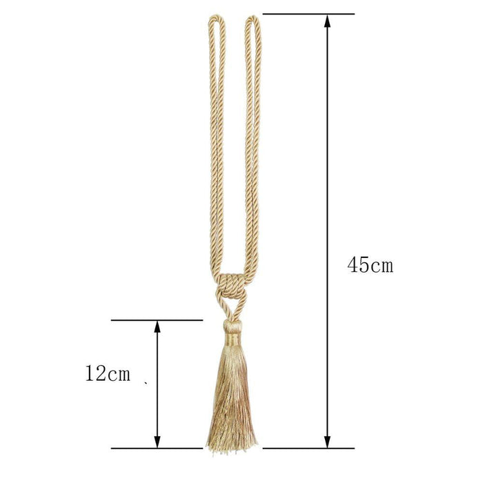 Elegant Gold Handcrafted Curtain Buckle Rope