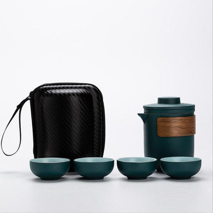 Elegant Ceramic Porcelain Kung Fu Tea Set - A Sophisticated Experience for Tea Aficionados