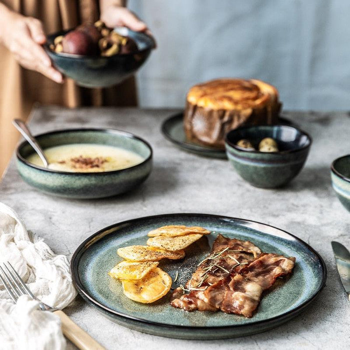 Scandinavian Inspired Ceramic Dinner Set with Glazed Finish for Elegant Dining