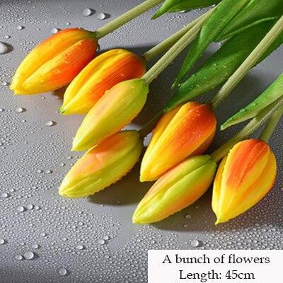 Elegant Tulip Bloom Collection: 5 Premium Artificial Flowers for Stylish Home Décor