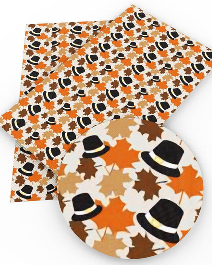 Fall-Inspired Premium Vegan Leather - Versatile DIY Crafting Material for Creative Projects