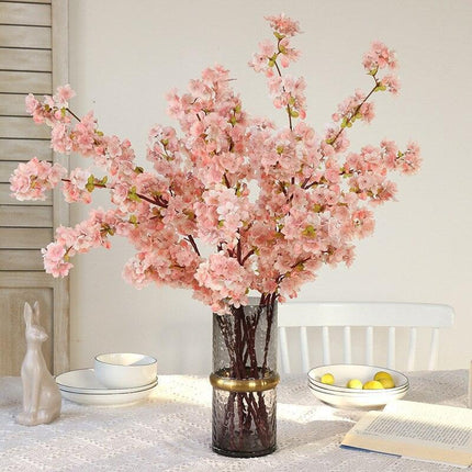Lifelike Cherry Blossom Silk Floral Arrangement Kit - DIY Elegant Blooming Decor Set