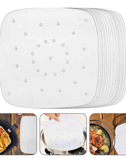 Sustainable 100-Count 9-Inch Square Air Fryer Parchment Liners