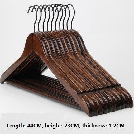 Premium Wide Wooden Hangers Set - 10 Luxurious Pieces for Your Closet
