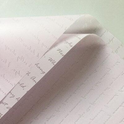 Elegant Waterproof Floral Wrap Set - 20 Gift Sheets with Alphabet Design