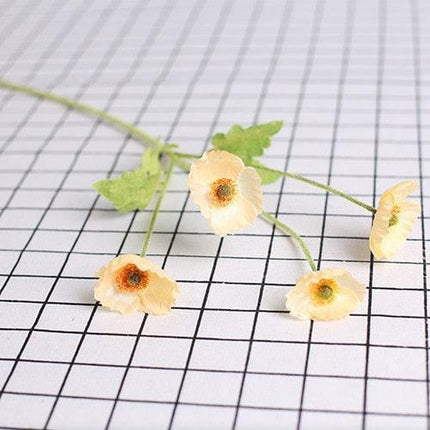 Lifelike Poppy Silk Floral Arrangement
