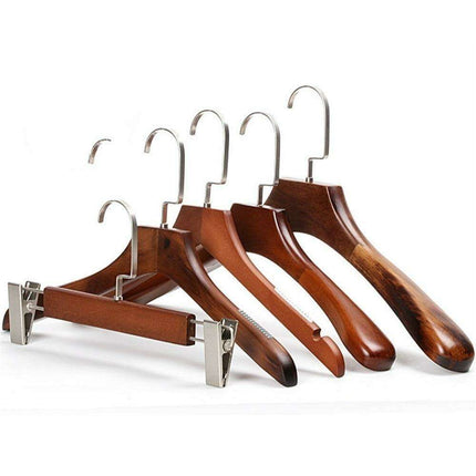 Luxury Wooden Hanger Set - 10 Piece Collection for a Chic Closet Upgrade