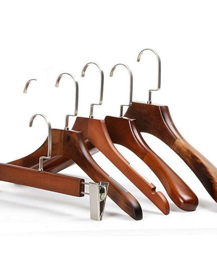 Luxury Wooden Hanger Set - 10 Piece Collection for a Chic Closet Upgrade