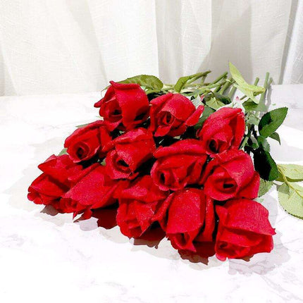 Realistic Silicone Rose Bud Bouquet - Eternal Floral Elegance