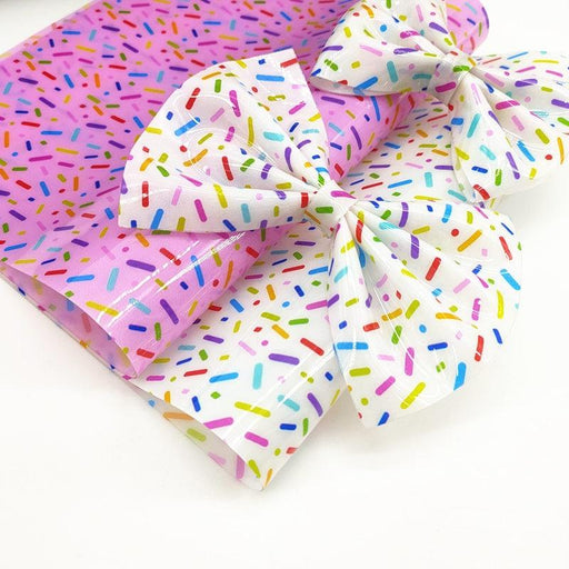 Cartoon Sprinkles Print Waterproof Jelly Fabric - A4 Size