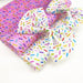 Whimsical Waterproof Cartoon Sprinkles Print Jelly Fabric for Creative Crafting