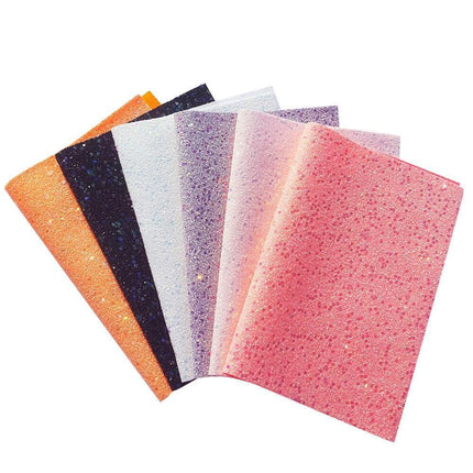 Festive Chunky Glitter Synthetic Leather Sheet for Christmas Crafts