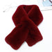 Luxurious Korean Style Rex Rabbit Fur and Leather Winter Scarf