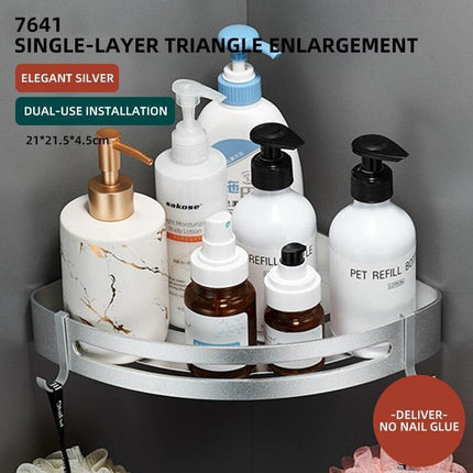 Stylish Wall-Mounted Bathroom Organizer in Premium Space Aluminum: A Luxurious Storage Solution