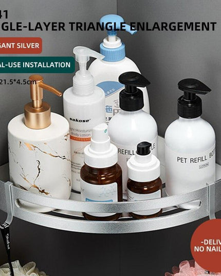 Stylish Wall-Mounted Bathroom Organizer in Premium Space Aluminum: A Luxurious Storage Solution