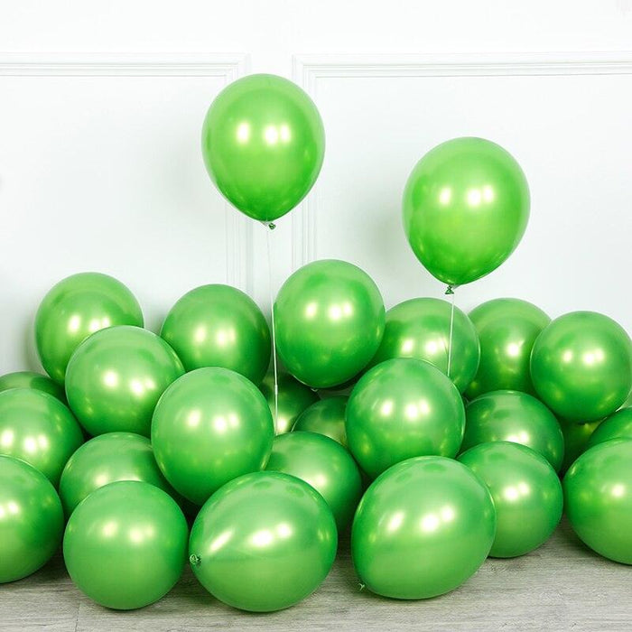 Festive Chrome Latex Balloons Set - 50-Piece Bundle for Party Decor