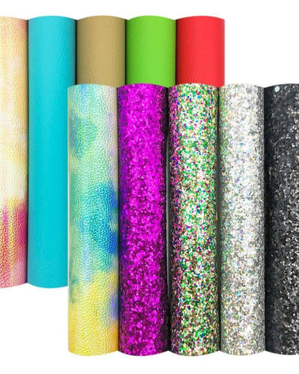 Chic Blossom Glitter Fabric Set: Luxe Materials for Stylish DIY Creations