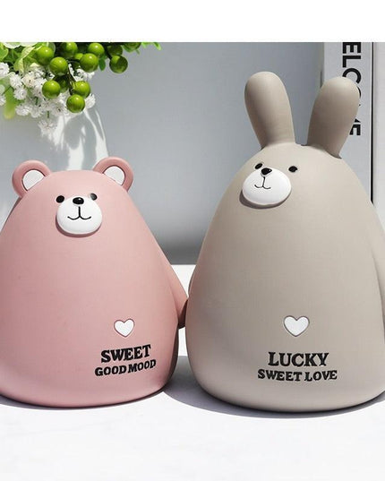 Charming Rabbit Savings Bank - Cute Bunny Coin Collector