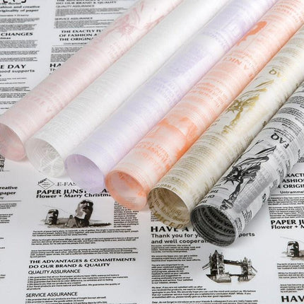 Elegant Alphabet Tissue Paper Set for Stylish Gift Wrapping and Floral Designs