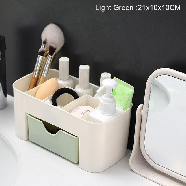 Elegant Cosmetic Organizer with Adjustable Dividers for an Organized Vanity