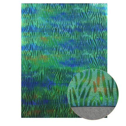 Lustrous Green Glitter Snake Skin Faux Leather Bow Crafting Kit