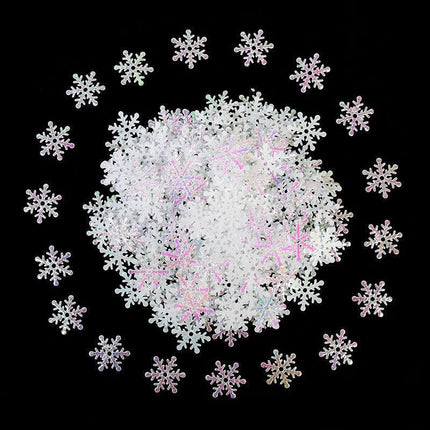 Magical Winter Snowflake Confetti Collection - 270 Mini Pieces for Festive Holiday Decor
