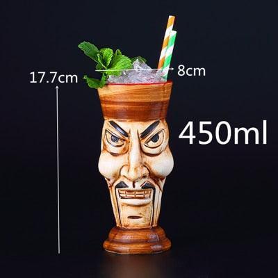 Stylish 450ml Tiki Mug for Cocktails, Beer, and Wine Enthusiasts