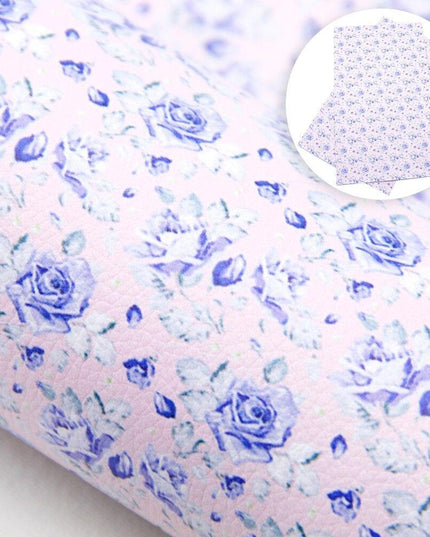 Floral Elegance Synthetic Leather Crafting Sheet
