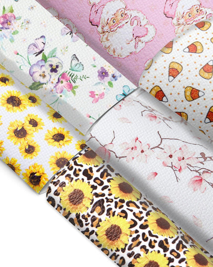 Christmas Blossom Synthetic Leather Craft Sheets - Craft Your Holiday Magic!